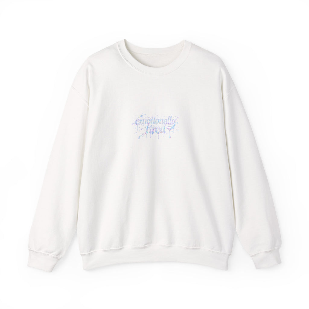 Embroidered Pastel 'Quiet Note' Crewneck Sweatshirt 