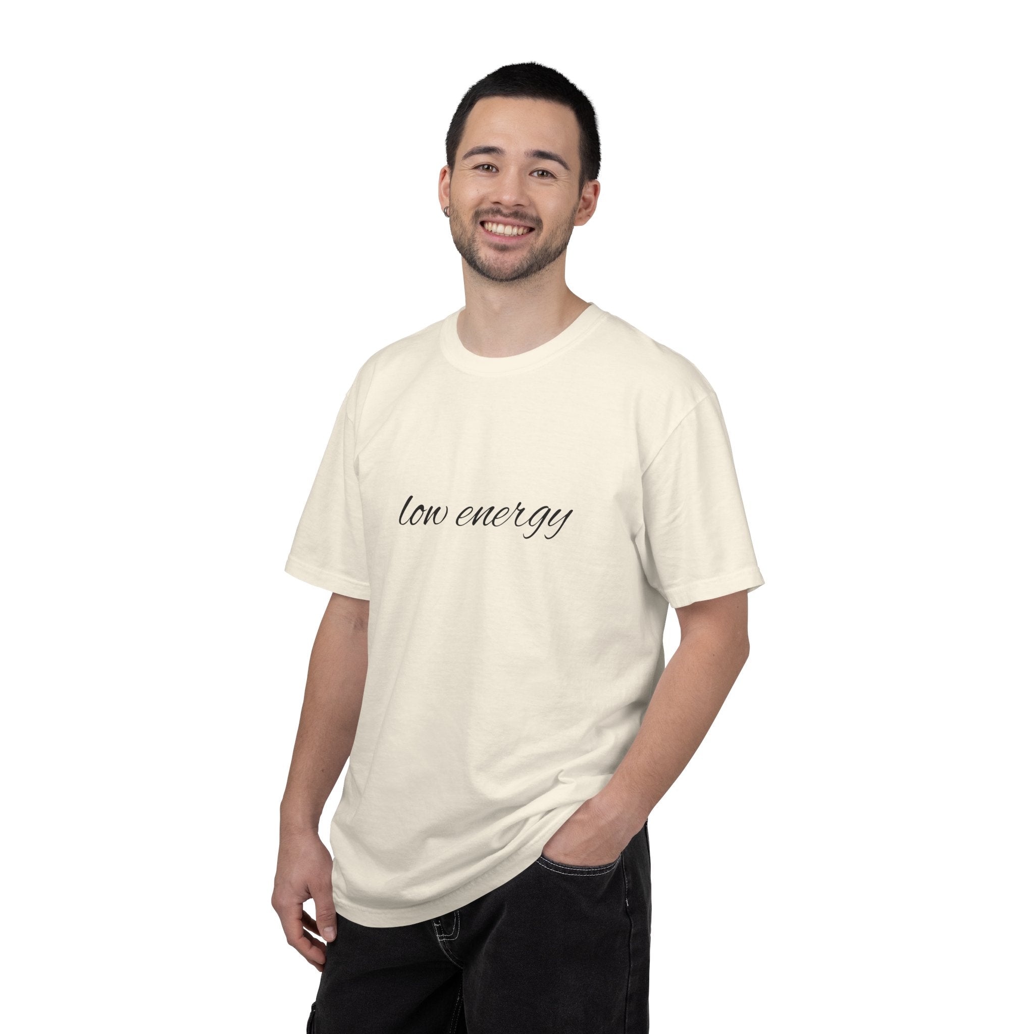 Low energy T-Shirt — Minimal Script Graphic Tee 
