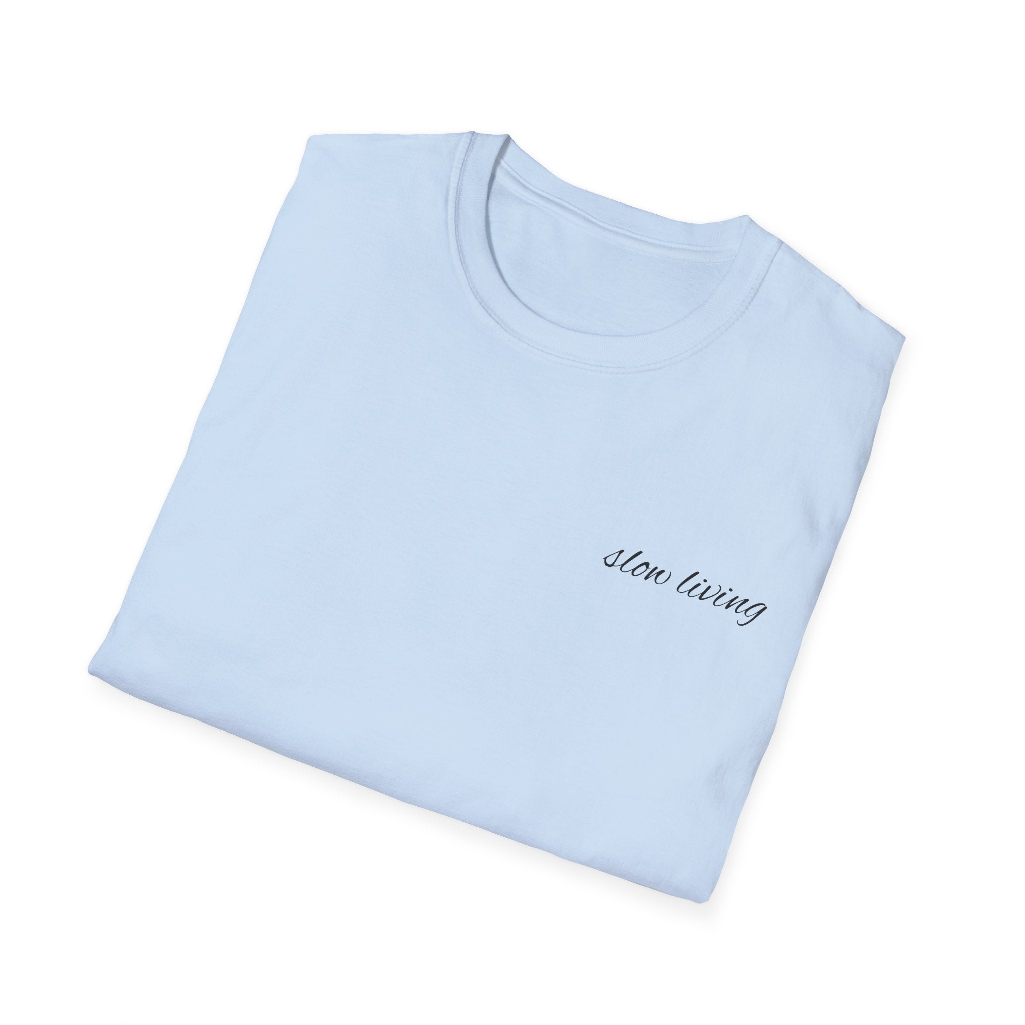 Slow Living Minimal Script Tee