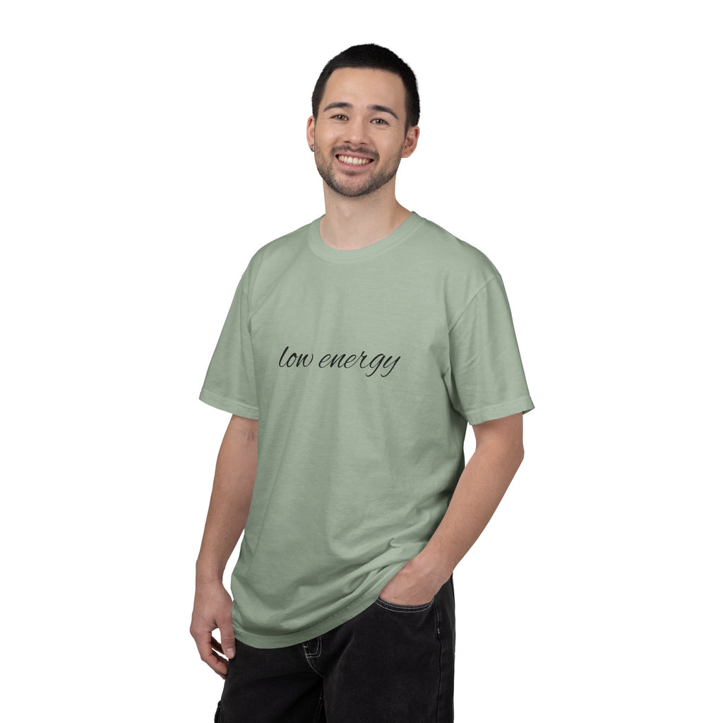 Low energy T-Shirt — Minimal Script Graphic Tee 