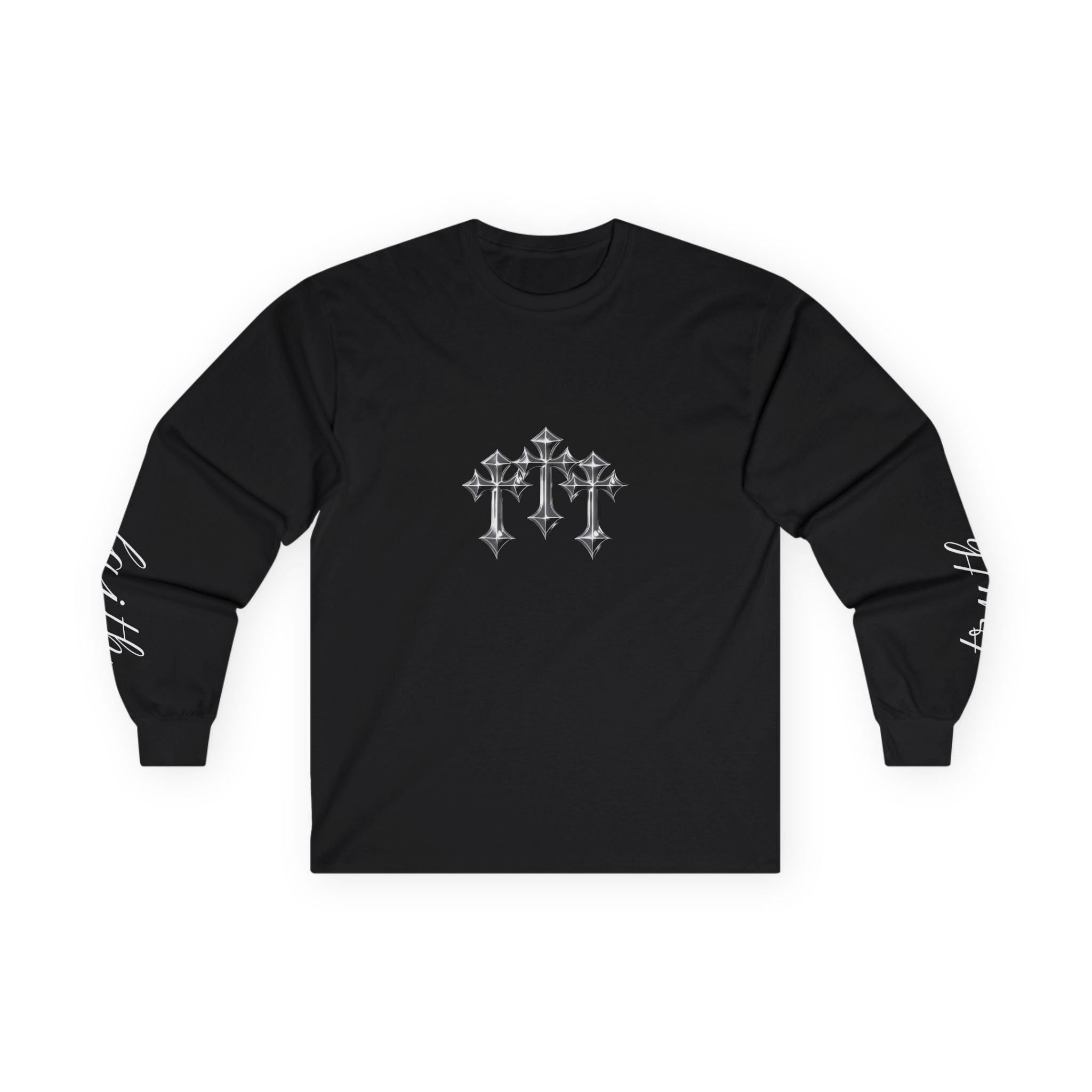 Faith Crosses Long Sleeve 100% cotton