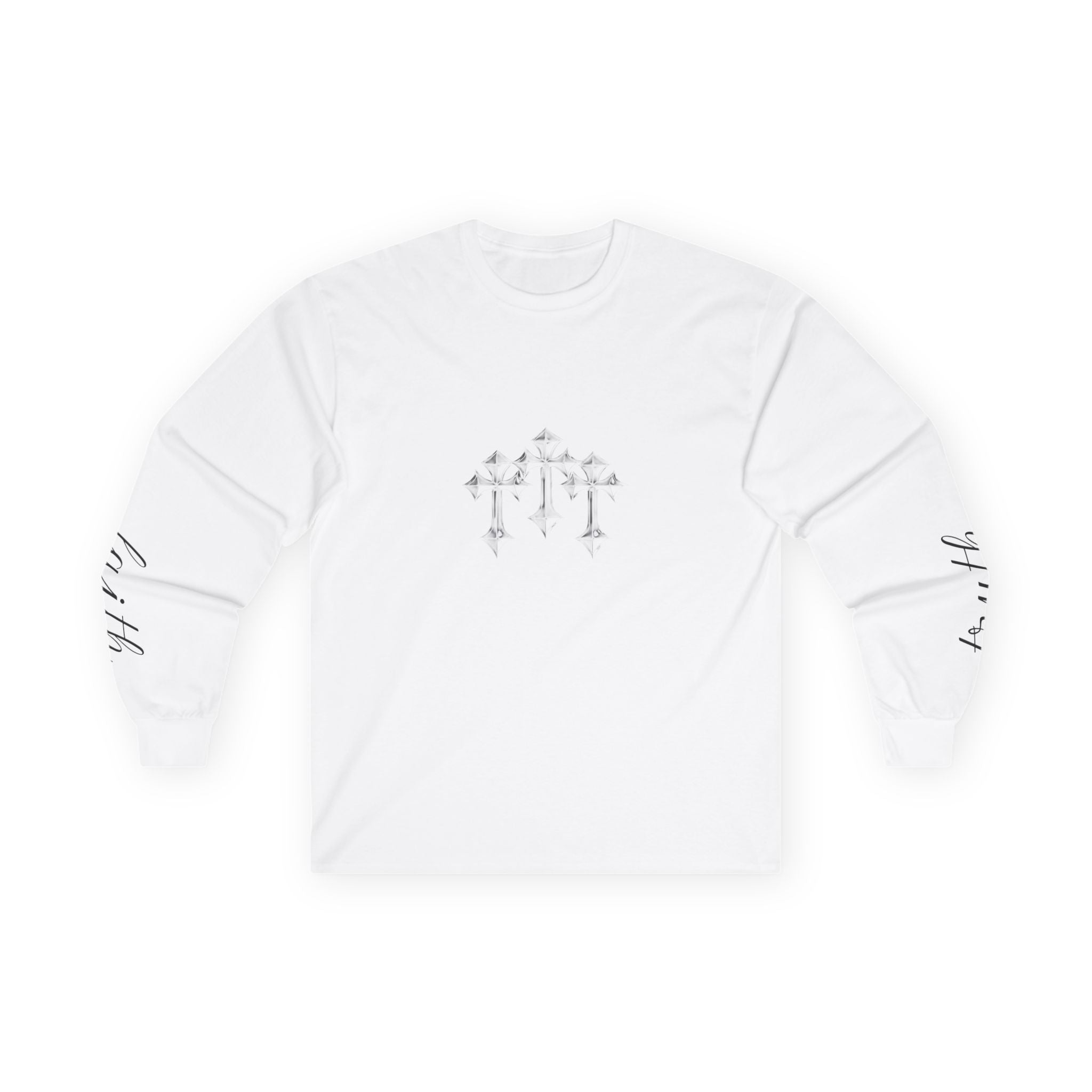 Faith Crosses Long Sleeve 100% cotton