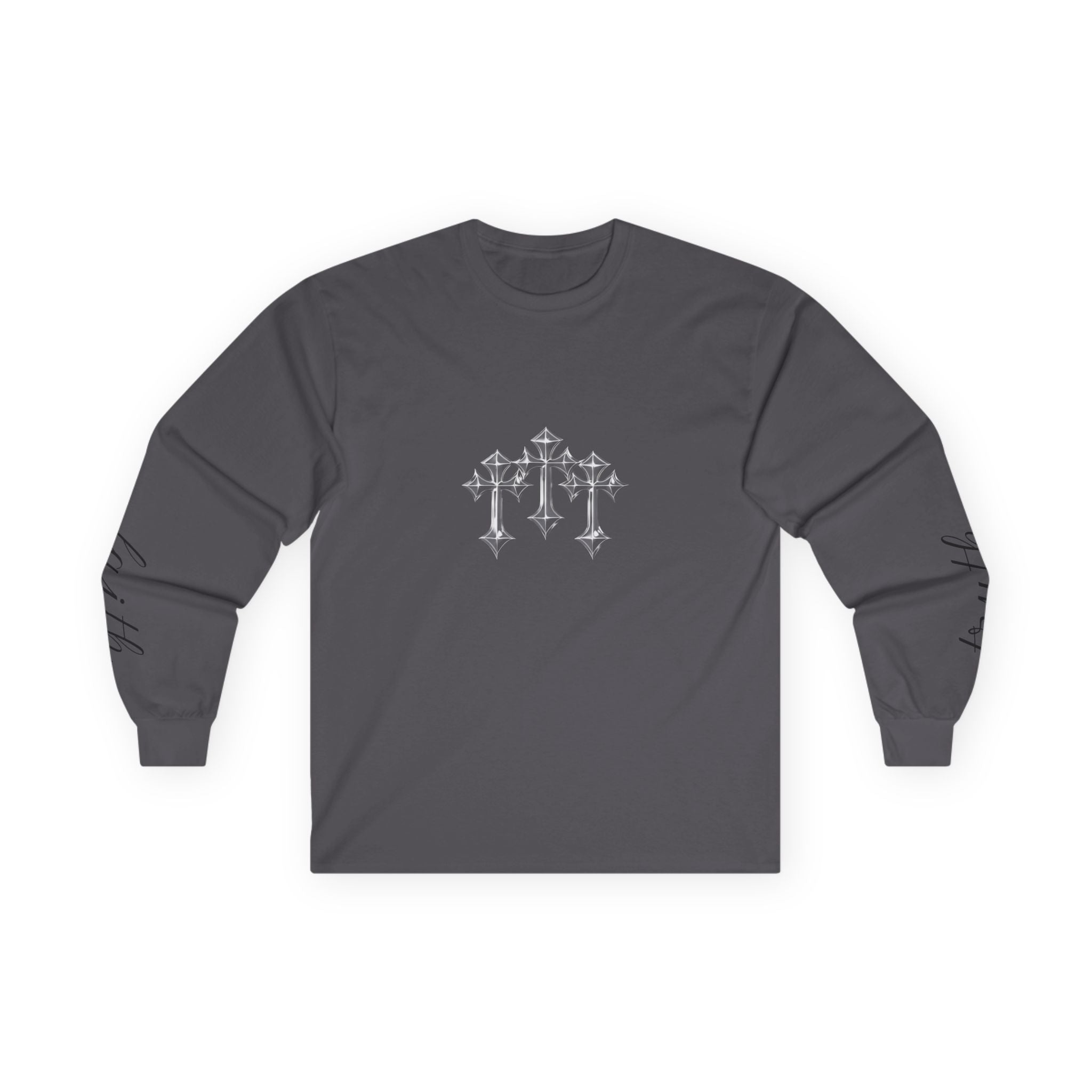 Faith Crosses Long Sleeve 100% cotton