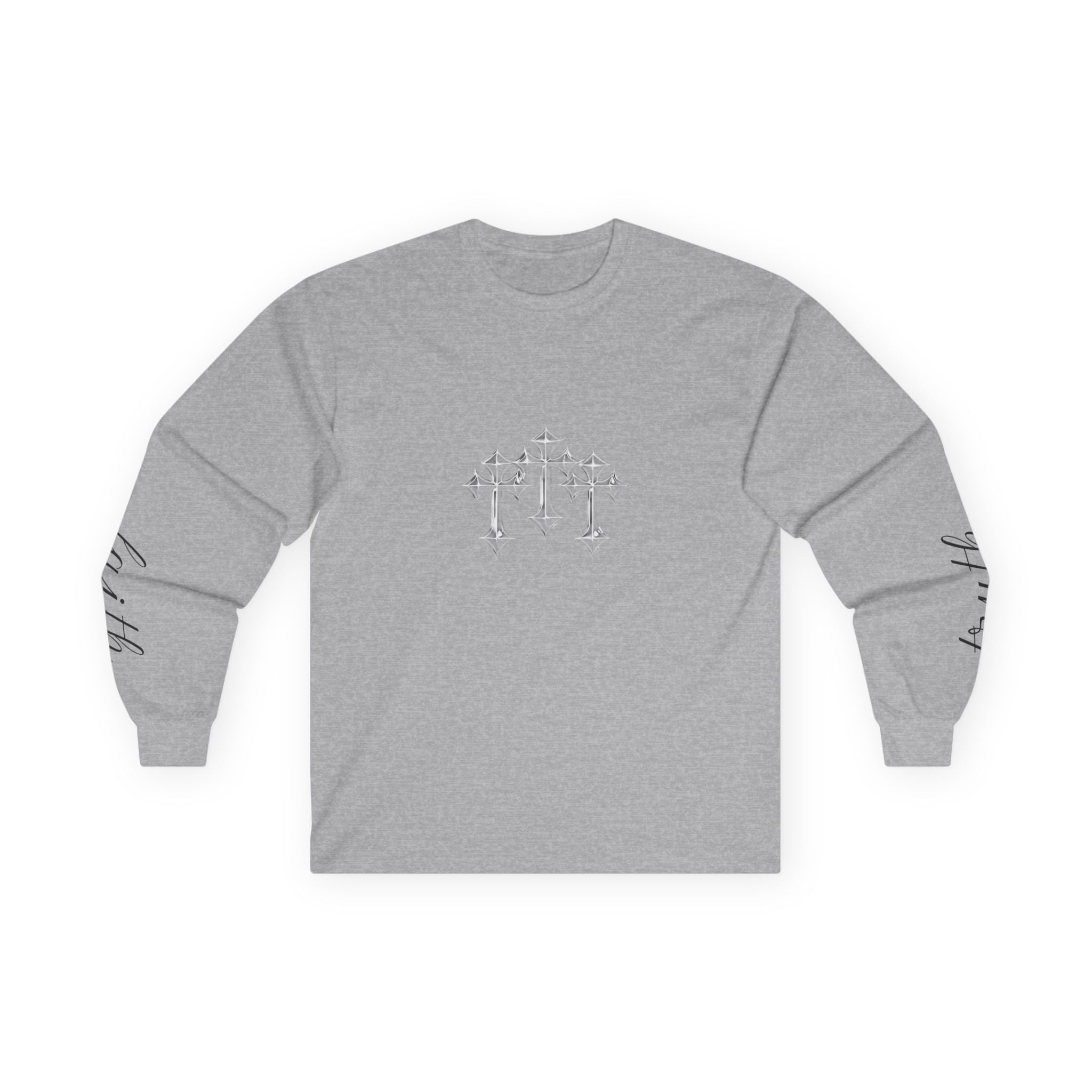 Faith Crosses Long Sleeve 100% cotton