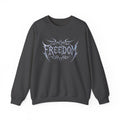 Freedom Tribal Crewneck Sweatshirt — White Graphic Pullover 