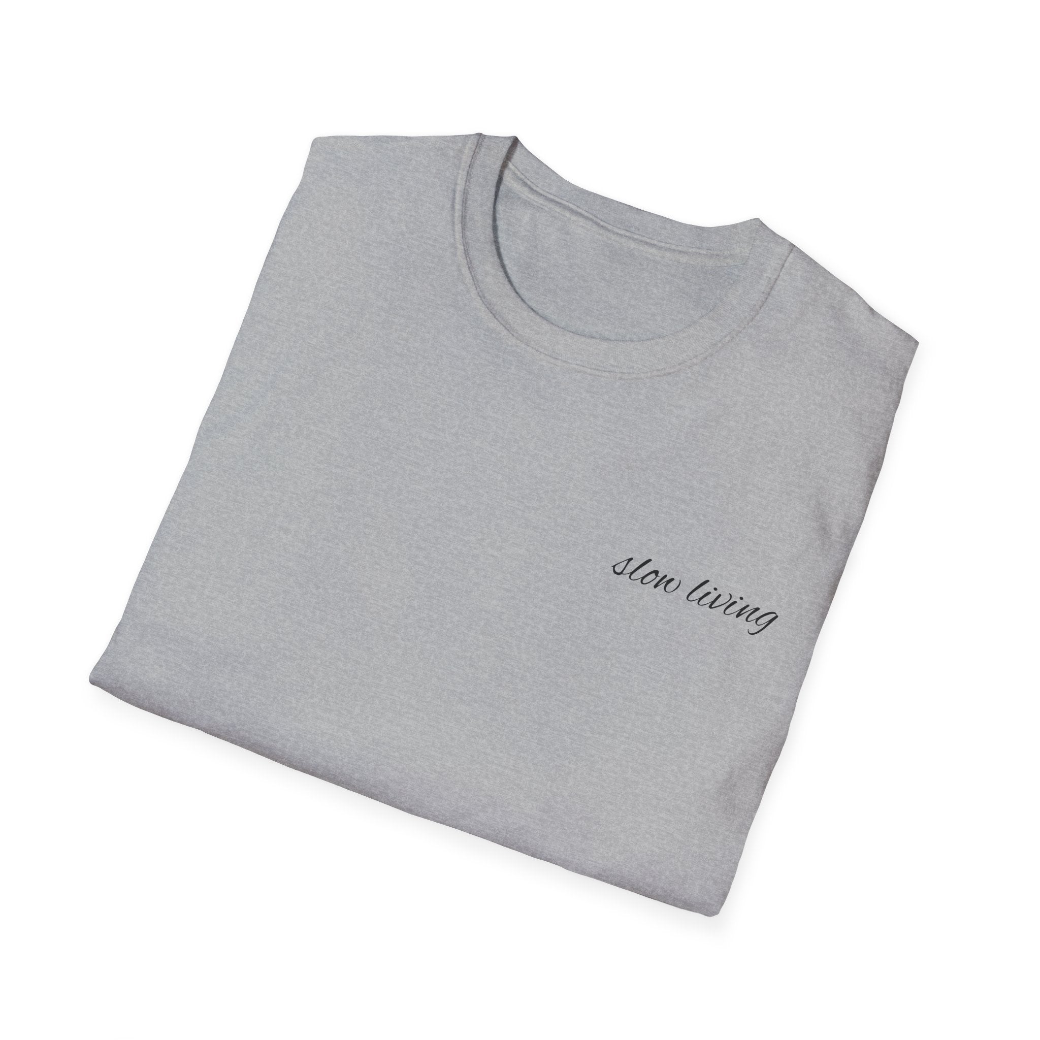 Slow Living Minimal Script Tee