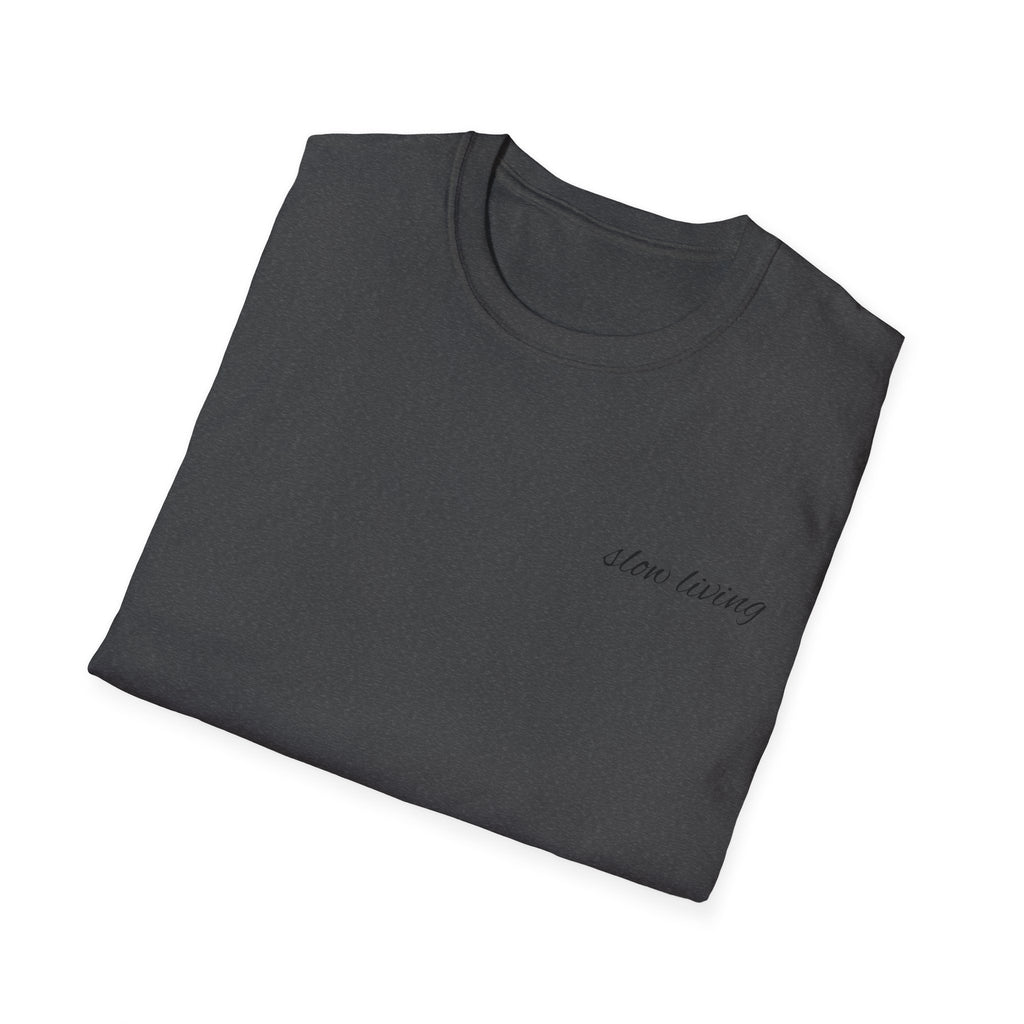Slow Living Minimal Script Tee