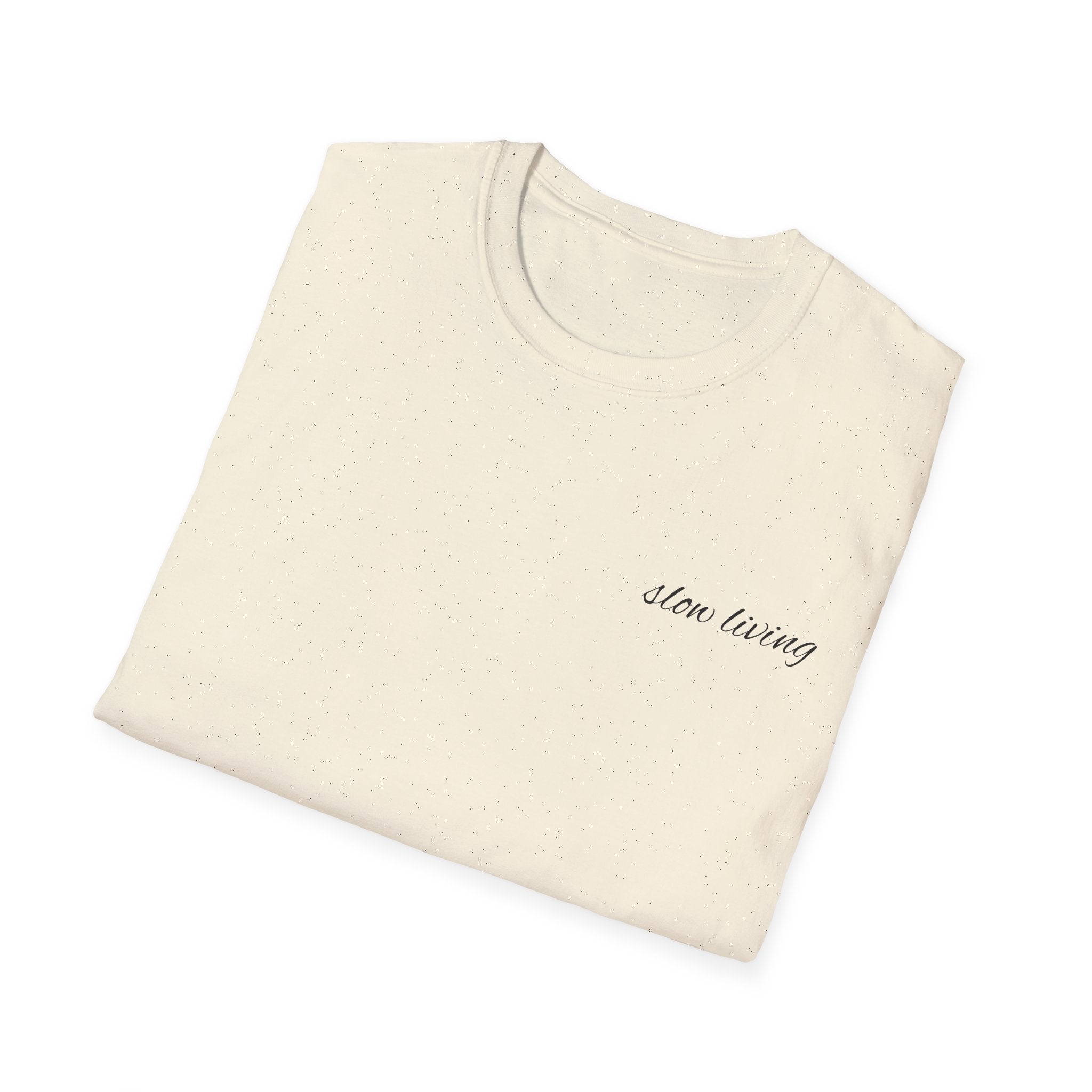 Slow Living Minimal Script Tee