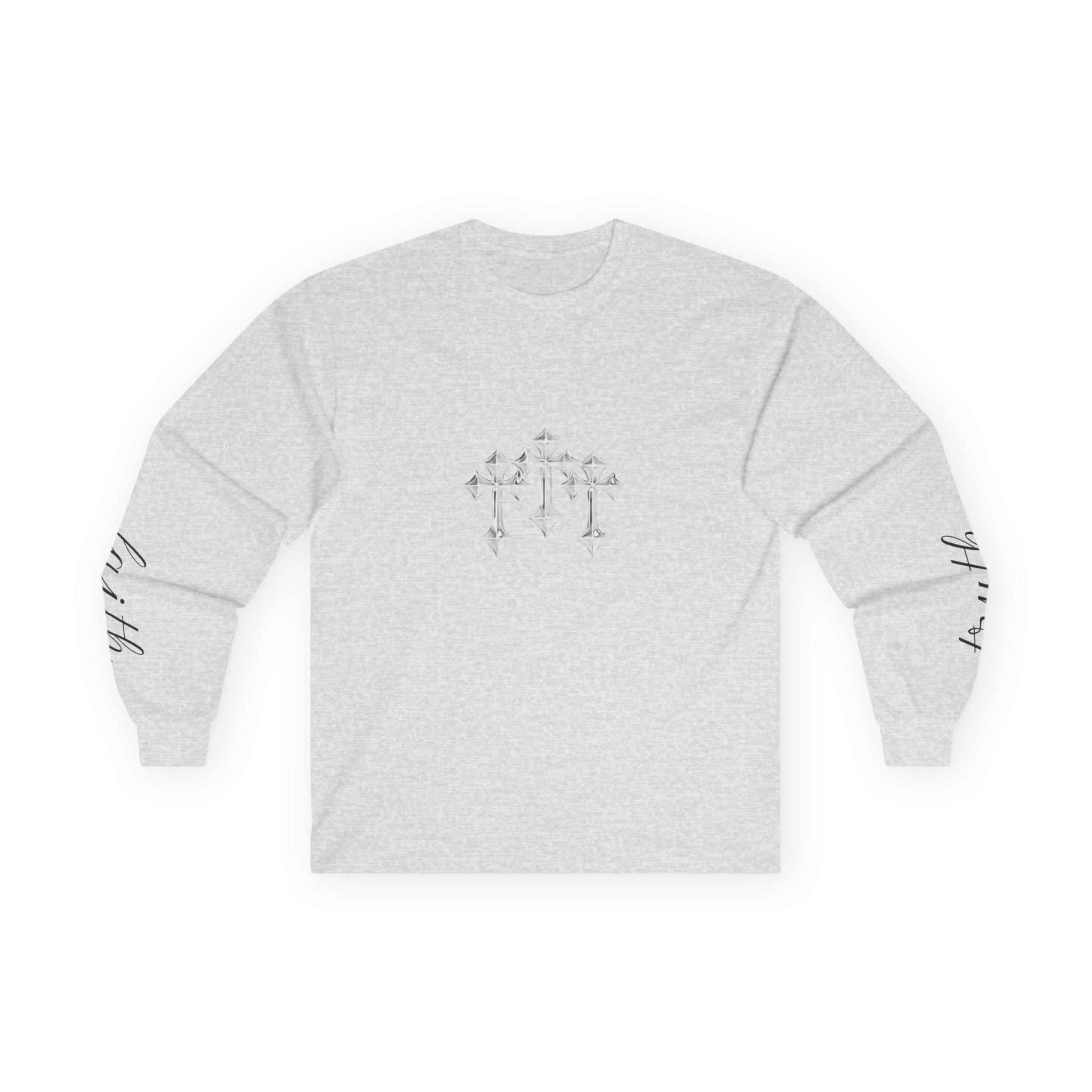Faith Crosses Long Sleeve 100% cotton