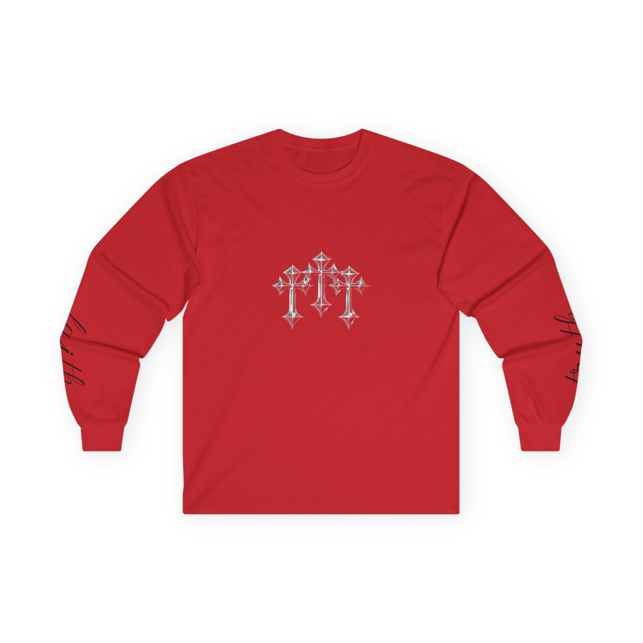 Faith Crosses Long Sleeve 100% cotton