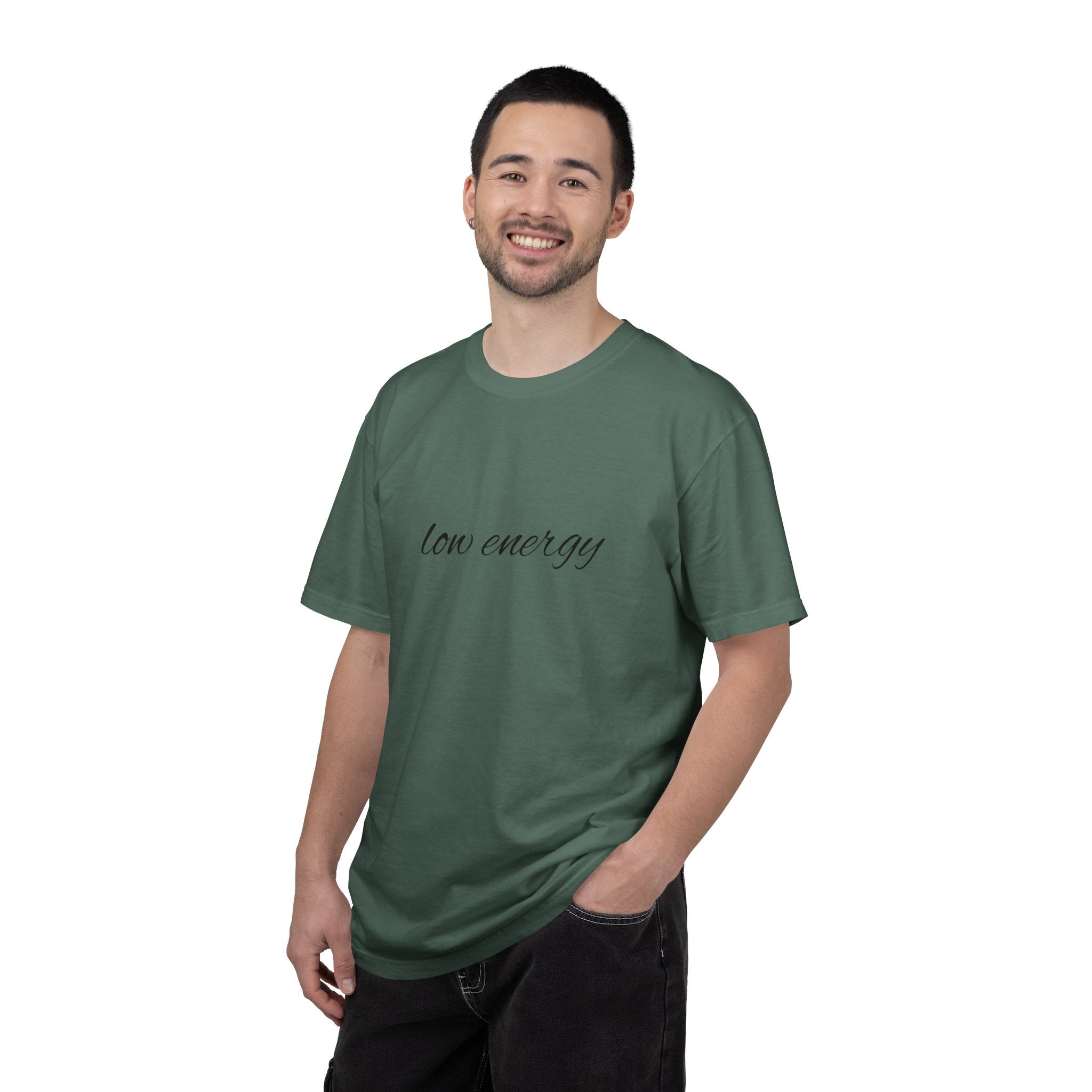 Low energy T-Shirt — Minimal Script Graphic Tee 