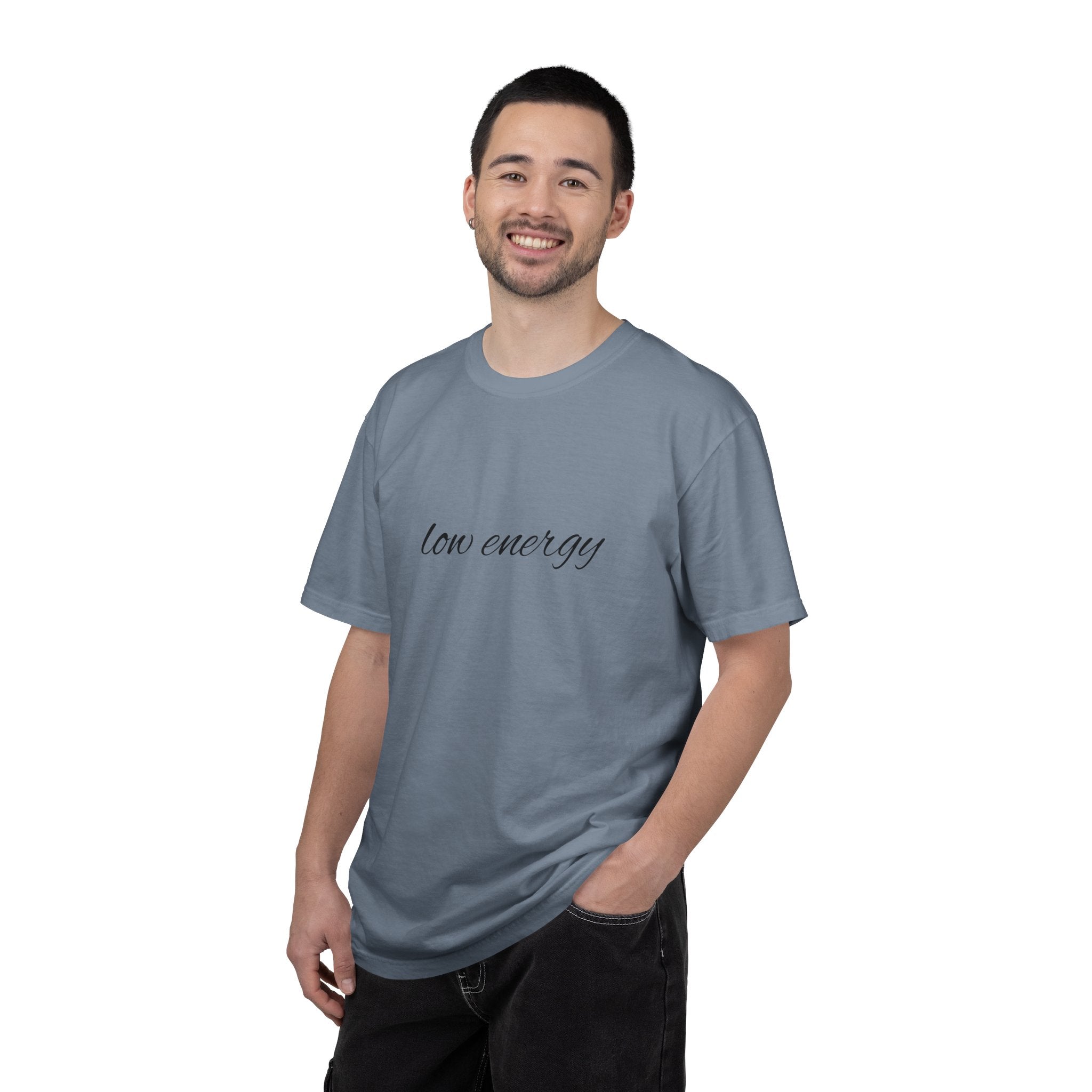 Low energy T-Shirt — Minimal Script Graphic Tee 