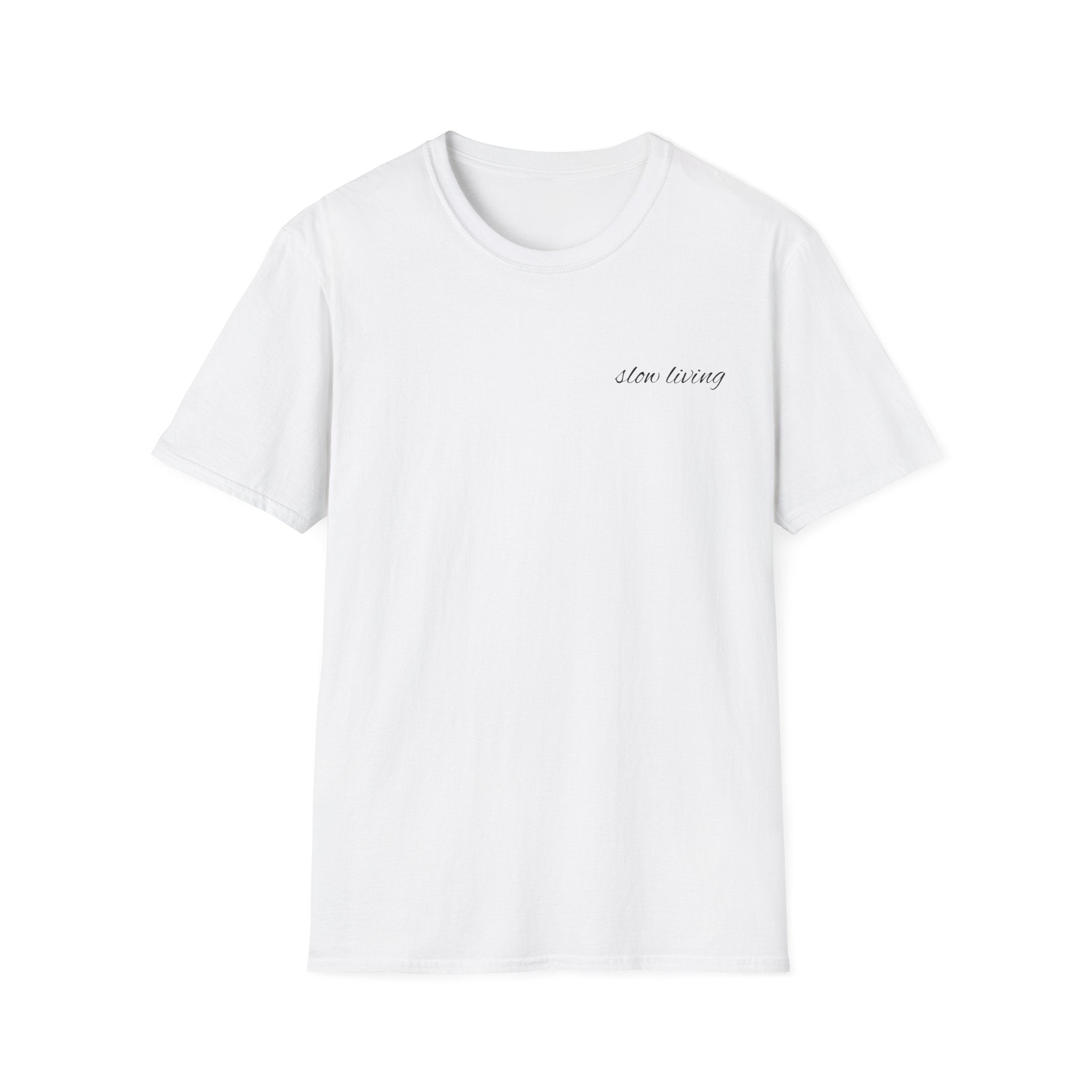 Slow Living Minimal Script Tee
