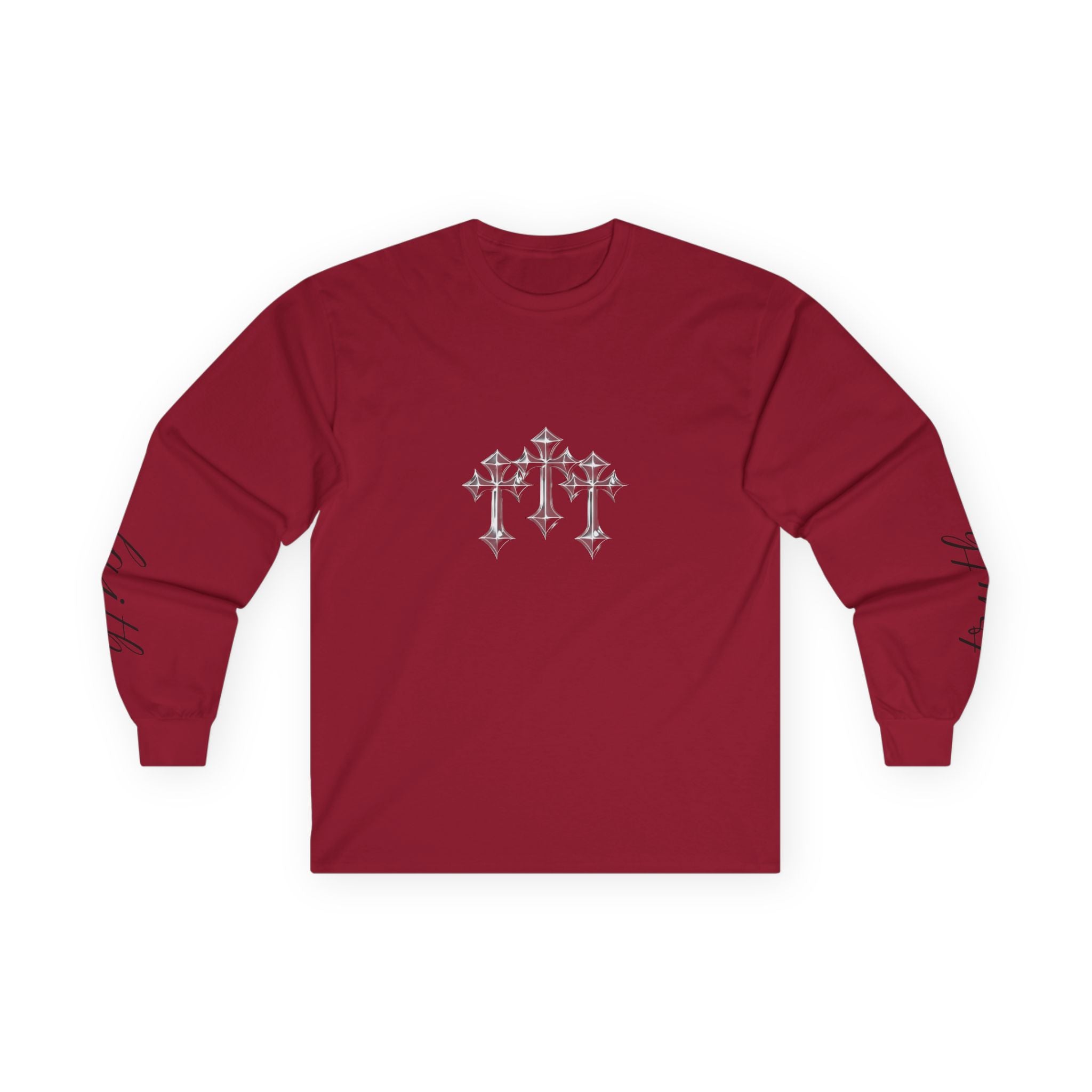 Faith Crosses Long Sleeve 100% cotton