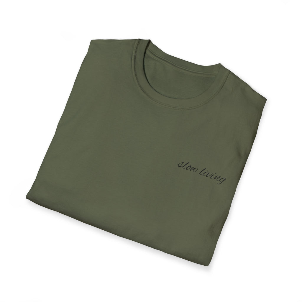 Slow Living Minimal Script Tee