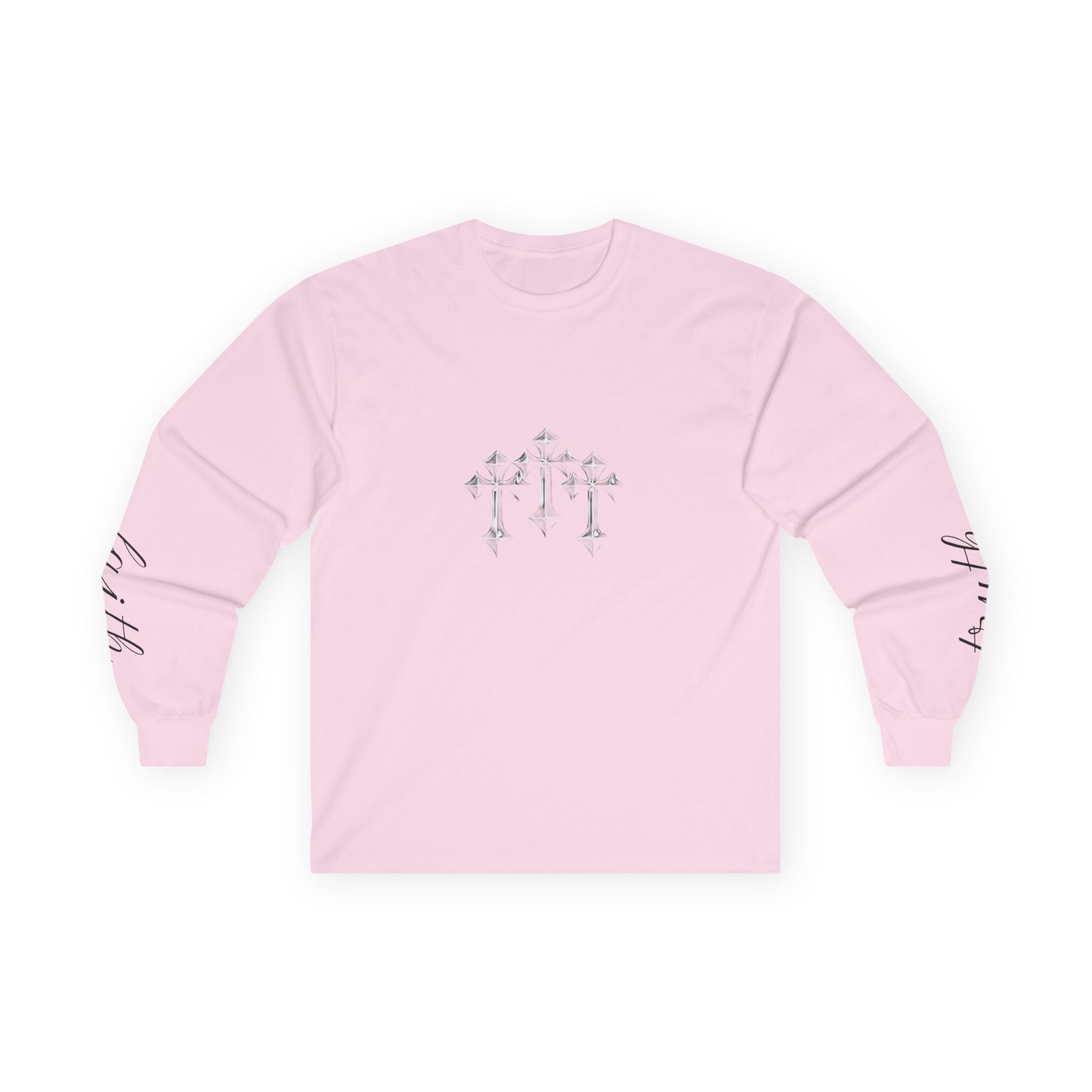 Faith Crosses Long Sleeve 100% cotton