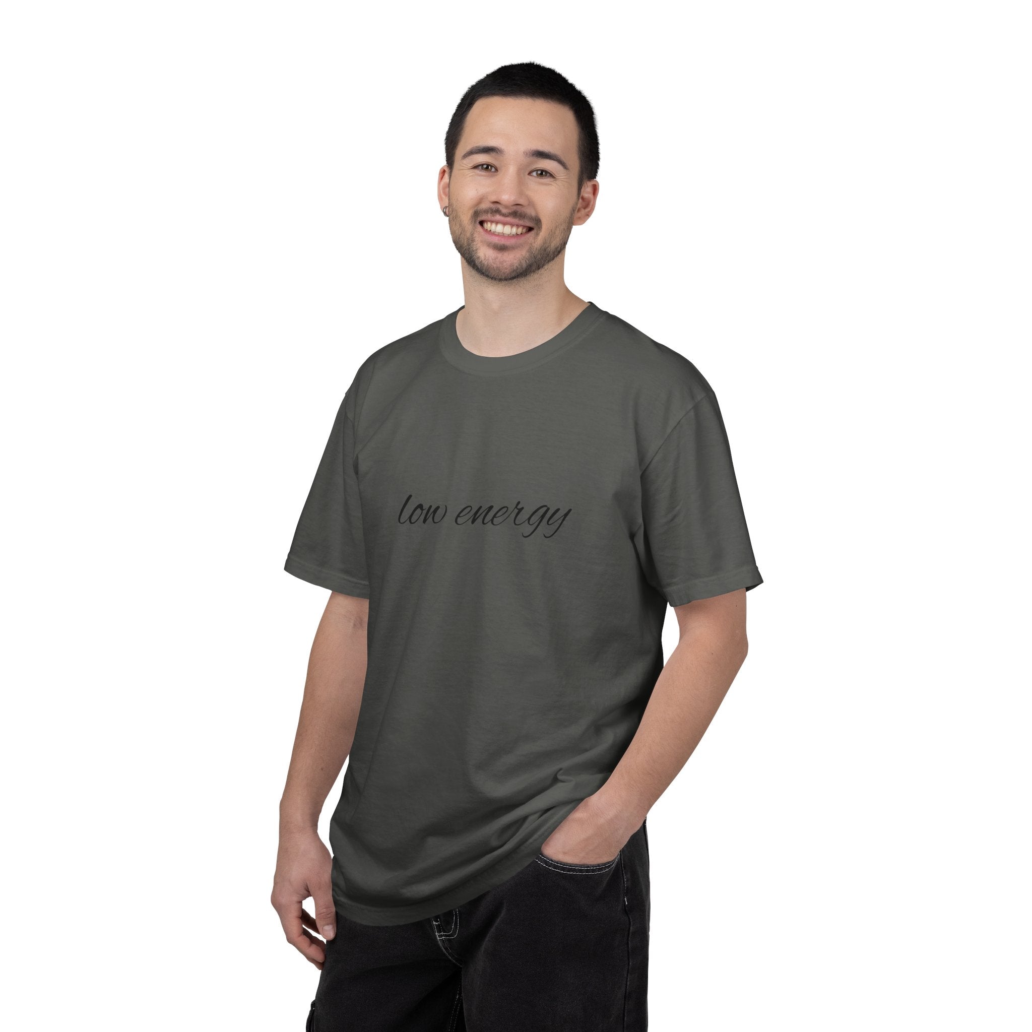 Low energy T-Shirt — Minimal Script Graphic Tee 