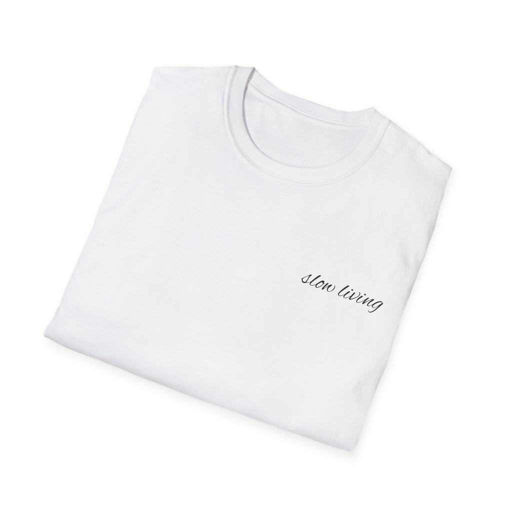 Slow Living Minimal Script Tee