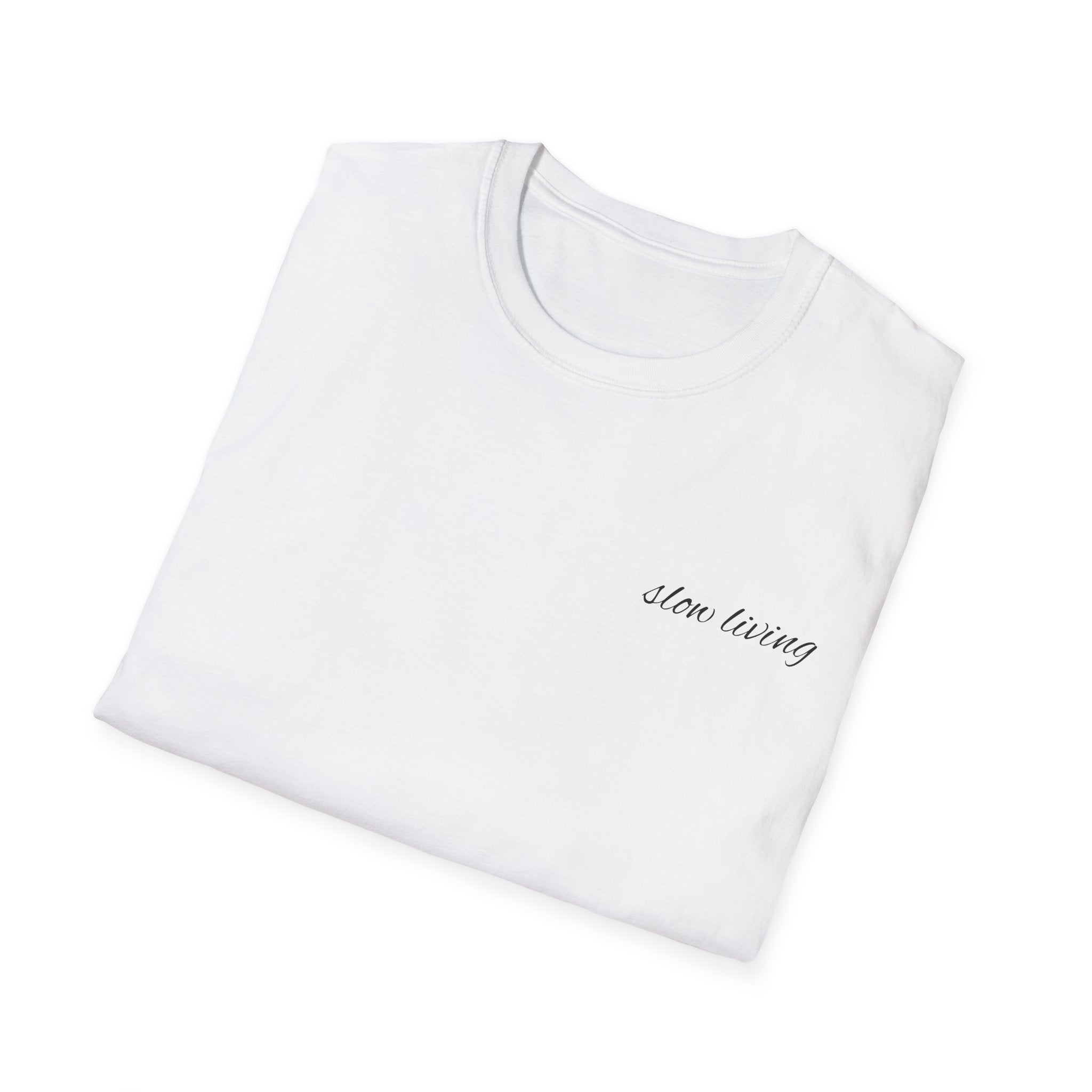 Slow Living Minimal Script Tee
