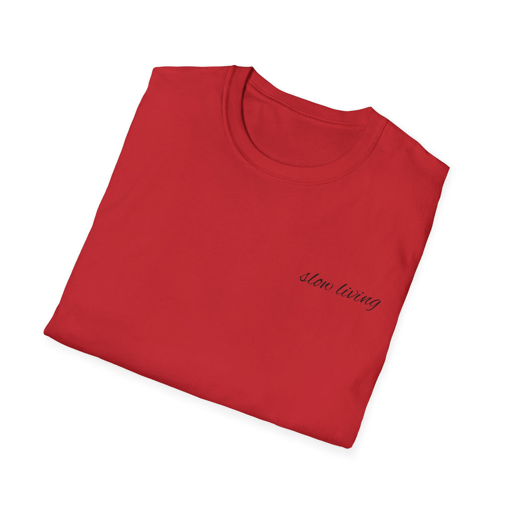Slow Living Minimal Script Tee